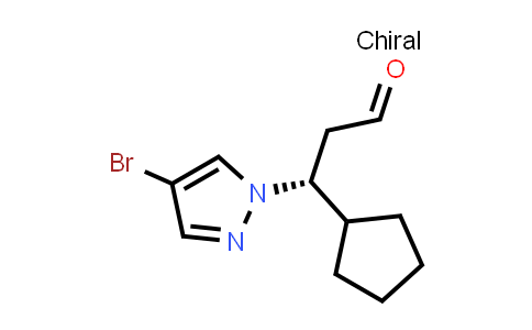 CAS No. 1146629-82-4, (R)-3-(4-bromo-1H-pyrazol-1-yl)-3-cyclopentylpropanal