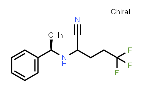 CAS No. 1146699-59-3, Pentanenitrile, 5,5,5-trifluoro-2-[[(1R)-1-phenylethyl]amino]-