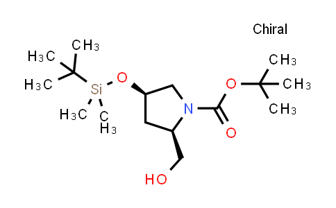 CAS No. 114676-58-3, (2R,4R)-tert-Butyl 4-((tert-butyldimethylsilyl)oxy)-2-(hydroxymethyl)pyrrolidine-1-carboxylate