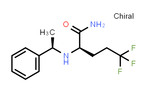 CAS No. 1146852-38-1, Pentanamide, 5,5,5-trifluoro-2-[[(1R)-1-phenylethyl]amino]-, (2R)-