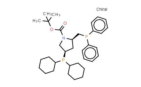 CAS No. 114751-47-2, (2R,4R)-(+)-2-(Diphenylphosphinomethyl)-4-(dicyclohexylphosphino)-N-(t-butoxycarbonyl)pyrrolidine