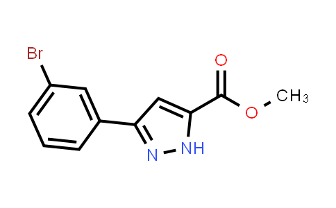 CAS No. 1148158-89-7, Methyl 3-(3-bromophenyl)-1H-pyrazole-5-carboxylate