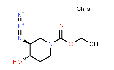 CAS No. 114870-50-7, (3S,4S)-ethyl 3-azido-4-hydroxypiperidine-1-carboxylate