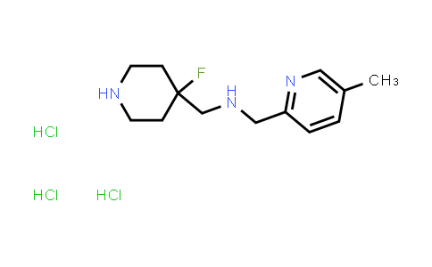 CAS No. 1149761-70-5, [(4-Fluoropiperidin-4-yl)methyl][(5-methylpyridin-2-yl)methyl]amine trihydrochloride