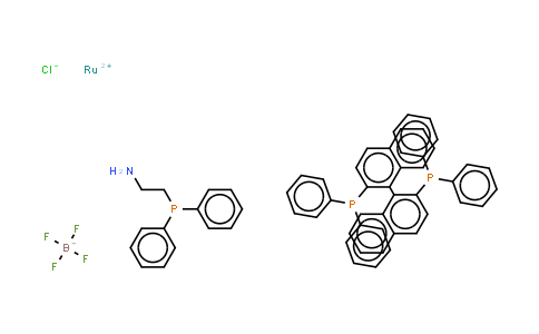 CAS No. 1150112-44-9, Chloro[(R)-2,2'-bis(diphenylphosphino)-1,1'-binaphthyl][2-(diphenylphosphino)ethanamine]ruthenium(II) tetrafluoroborate