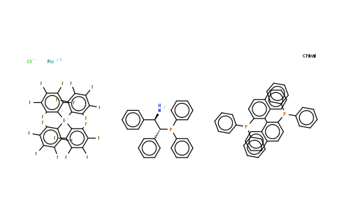 CAS No. 1150112-53-0, Chloro[(R)-2,2'-bis(diphenylphosphino)-1,1'-binaphthyl)][(1R,2R)-2-(diphenylphosphino)-1,2-diphenylethanamine]ruthenium(II)