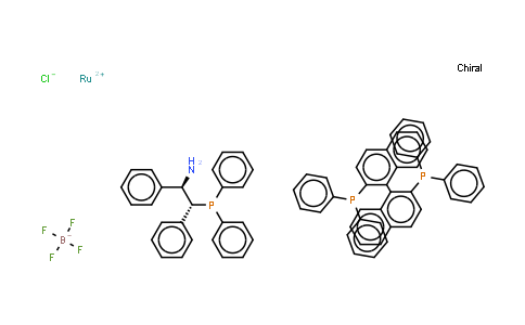 CAS No. 1150112-54-1, Chloro[(R)-2,2'-bis(diphenylphosphino)-1,1'-binaphthyl][(1R,2R)-2-(diphenylphosphino)-1,2-diphenylethanamine]ruthenium(II) tetrafluoroborate