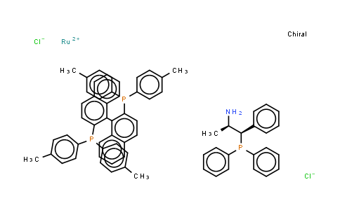 CAS No. 1150113-55-5, Dichloro{(R)-2,2'-bis[bis(4-methylphenyl)]-1,1'-binaphthyl}[(1R,2R)-2-amino-1-phenylpropyldiphenylphosphine]ruthenium(II)