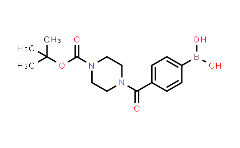 CAS No. 1150114-76-3, (4-(4-(tert-Butoxycarbonyl)piperazine-1-carbonyl)phenyl)boronic acid