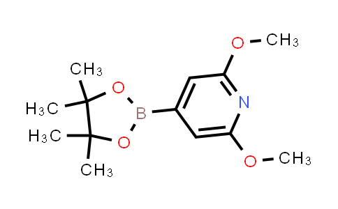 CAS No. 1150561-54-8, 2,6-Dimethoxy-4-(4,4,5,5-tetramethyl-1,3,2-dioxaborolan-2-yl)pyridine