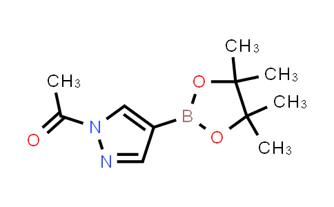 CAS No. 1150561-76-4, 1-(4-(4,4,5,5-Tetramethyl-1,3,2-dioxaborolan-2-yl)-1H-pyrazol-1-yl)ethan-1-one