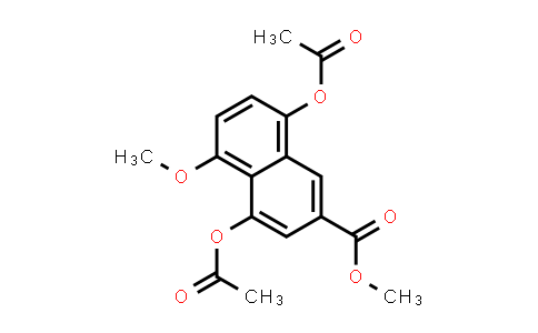 CAS No. 115061-31-9, 2-Naphthalenecarboxylic acid, 4,8-bis(acetyloxy)-5-methoxy-, methyl ester