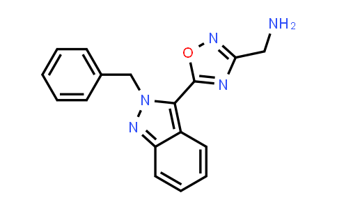 CAS No. 1151513-25-5, 1,2,4-Oxadiazole-3-methanamine, 5-[2-(phenylmethyl)-2H-indazol-3-yl]-