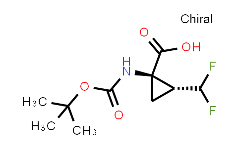 CAS No. 1152134-45-6, (1R,2R)-1-((tert-Butoxycarbonyl)amino)-2-(difluoromethyl)cyclopropane-1-carboxylic acid