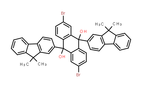 CAS No. 1154751-56-0, 2,6-Dibromo-9,10-bis(9,9-dimethyl-9H-fluoren-2-yl)-9,10-dihydroanthracene-9,10-diol