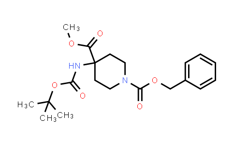 CAS No. 115655-43-1, 1-Benzyl 4-methyl 4-((tert-butoxycarbonyl)amino)piperidine-1,4-dicarboxylate