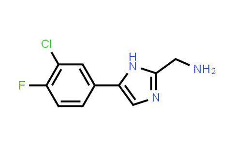 CAS No. 1156713-62-0, (5-(3-Chloro-4-fluorophenyl)-1H-imidazol-2-yl)methanamine