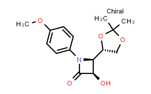 CAS No. 115828-87-0, (3R,4R)-4-[(4S)-2,2-Dimethyl-1,3-dioxolan-4-yl]-3-hydroxy-1-(4-methoxyphenyl)-2-azetidinone