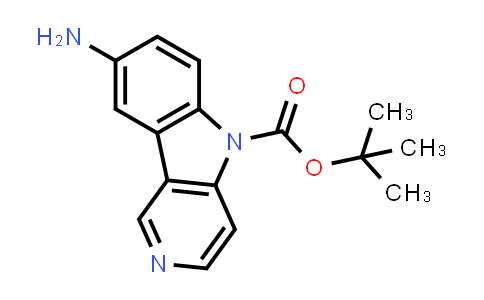 CAS No. 1158628-55-7, tert-Butyl 8-amino-5H-pyrido[4,3-b]indole-5-carboxylate