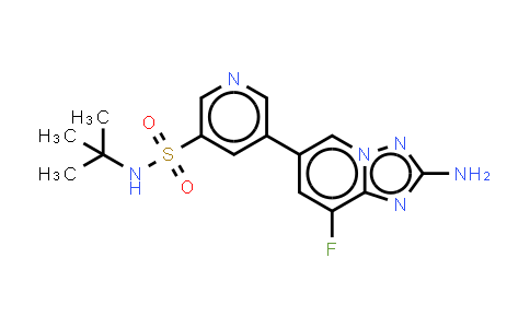 CAS No. 1159824-67-5, 5-(2-氨基-8-氟[1,2,4]三唑并[1,5-A]吡啶-6-基)-N-(叔丁基)-3-吡啶磺酰胺