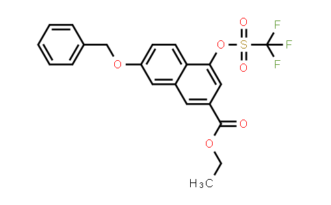 CAS No. 1160271-23-7, 2-Naphthalenecarboxylic acid, 7-(phenylmethoxy)-4-[[(trifluoromethyl)sulfonyl]oxy]-, ethyl ester