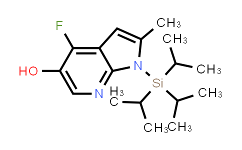 CAS No. 1160361-54-5, 4-fluoro-2-methyl-1-(triisopropylsilyl)-1H-pyrrolo[2,3-b]pyridin-5-ol