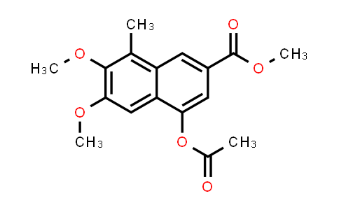CAS No. 1160440-50-5, 2-Naphthalenecarboxylic acid, 4-(acetyloxy)-6,7-dimethoxy-8-methyl-, methyl ester