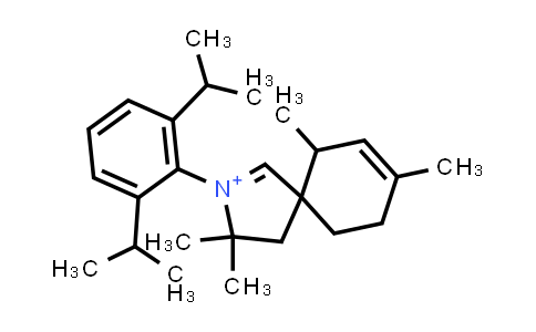 CAS No. 1160555-04-3, 2-[2,6-Bis(1-methylethyl)phenyl]-3,3,6,8-tetramethyl-2-azoniaspiro[4.5]deca-1,7-diene
