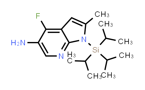 CAS No. 1160804-09-0, 4-fluoro-2-methyl-1-(triisopropylsilyl)-1H-pyrrolo[2,3-b]pyridin-5-amine
