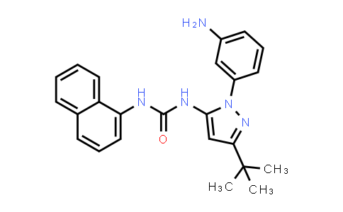 CAS No. 1160934-70-2, Urea, N-[1-(3-aminophenyl)-3-(1,1-dimethylethyl)-1H-pyrazol-5-yl]-N'-1-naphthalenyl-