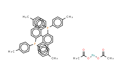 CAS No. 116128-29-1, 二乙酸[(S)-(-)-2,2-二(二对苯甲基膦酰)-1,1-联萘]钌(II)