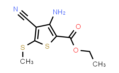 CAS No. 116170-90-2, Ethyl 3-amino-4-cyano-5-(methylthio)thiophene-2-carboxylate