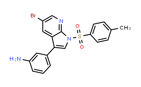 CAS No. 1163302-93-9, Benzenamine, 3-[5-bromo-1-[(4-methylphenyl)sulfonyl]-1H-pyrrolo[2,3-b]pyridin-3-yl]-