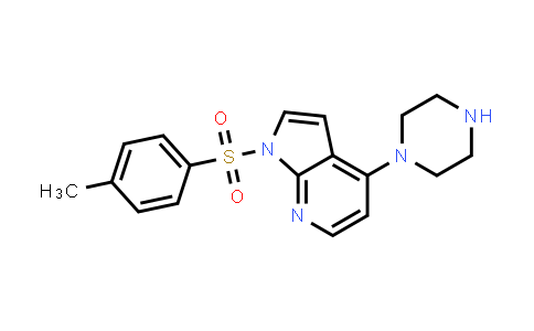 CAS No. 1163729-15-4, 1H-Pyrrolo[2,3-b]pyridine, 1-[(4-methylphenyl)sulfonyl]-4-(1-piperazinyl)-