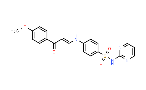 CAS No. 1164546-07-9, (E)-4-((3-(4-Methoxyphenyl)-3-oxoprop-1-en-1-yl)amino)-N-(pyrimidin-2-yl)benzenesulfonamide