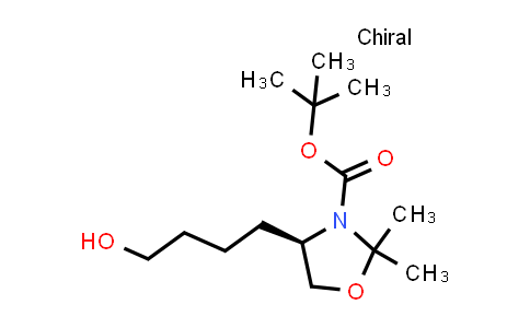 CAS No. 1166394-91-7, (R)-tert-butyl 4-(4-hydroxybutyl)-2,2-dimethyloxazolidine-3-carboxylate