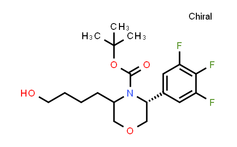 CAS No. 1166395-00-1, (5R)-tert-butyl 3-(4-hydroxybutyl)-5-(3,4,5-trifluorophenyl)morpholine-4-carboxylate