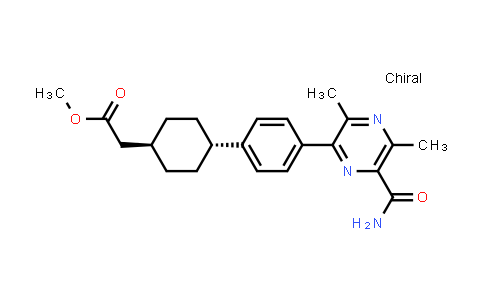 CAS No. 1166831-68-0, trans-4-[4-[6-(Aminocarbonyl)-3,5-dimethyl-2-pyrazinyl]phenyl]cyclohexaneacetic acid methyl ester