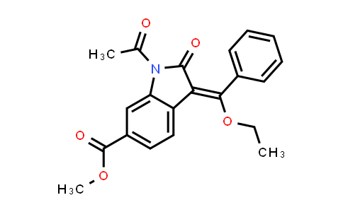CAS No. 1168152-06-4, (E)-Methyl 1-acetyl-3-(ethoxy(phenyl)methylene)-2-oxoindoline-6-carboxylate