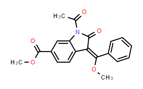 CAS No. 1168152-07-5, Methyl (3E)-1-acetyl-3-[methoxy(phenyl)methylidene]-2-oxo-2,3-dihydro-1H-indole-6-carboxylate