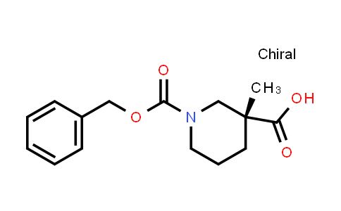 CAS No. 1169762-38-2, (R)-1-((Benzyloxy)carbonyl)-3-methylpiperidine-3-carboxylic acid