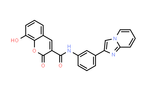 CAS No. 1170689-68-5, 8-hydroxy-N-(3-(imidazo[1,2-a]pyridin-2-yl)phenyl)-2-oxo-2H-chromene-3-carboxamide
