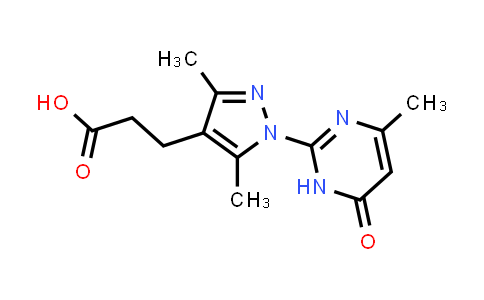CAS No. 1170850-14-2, 3-[3,5-Dimethyl-1-(4-methyl-6-oxo-1,6-dihydropyrimidin-2-yl)-1H-pyrazol-4-yl]propanoic acid