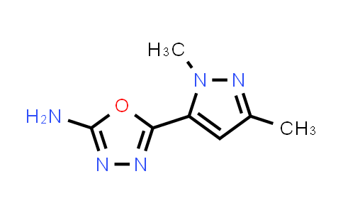 CAS No. 1170966-72-9, 5-(1,3-Dimethyl-1H-pyrazol-5-yl)-1,3,4-oxadiazol-2-amine