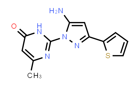 CAS No. 1171073-00-9, 2-[5-Amino-3-(2-thienyl)-1H-pyrazol-1-yl]-6-methylpyrimidin-4(3H)-one