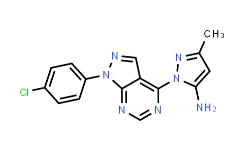 CAS No. 1171500-44-9, 1-[1-(4-Chlorophenyl)-1H-pyrazolo[3,4-d]pyrimidin-4-yl]-3-methyl-1H-pyrazol-5-amine