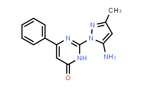 CAS No. 1171738-69-4, 2-(5-Amino-3-methyl-1H-pyrazol-1-yl)-6-phenylpyrimidin-4(3H)-one