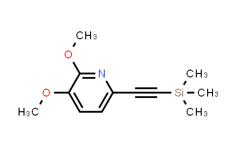 CAS No. 1171919-83-7, 2,3-Dimethoxy-6-((trimethylsilyl)ethynyl)pyridine