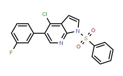 CAS No. 1172066-61-3, 1H-Pyrrolo[2,3-b]pyridine, 4-chloro-5-(3-fluorophenyl)-1-(phenylsulfonyl)-
