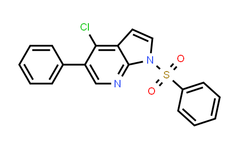 CAS No. 1172067-03-6, 1H-Pyrrolo[2,3-b]pyridine, 4-chloro-5-phenyl-1-(phenylsulfonyl)-